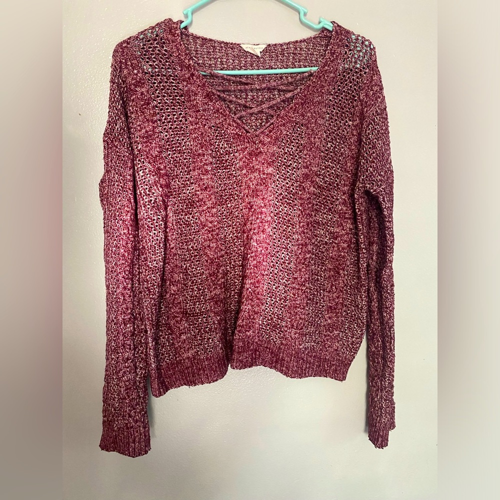Aeropostale Cross Neck Sweater